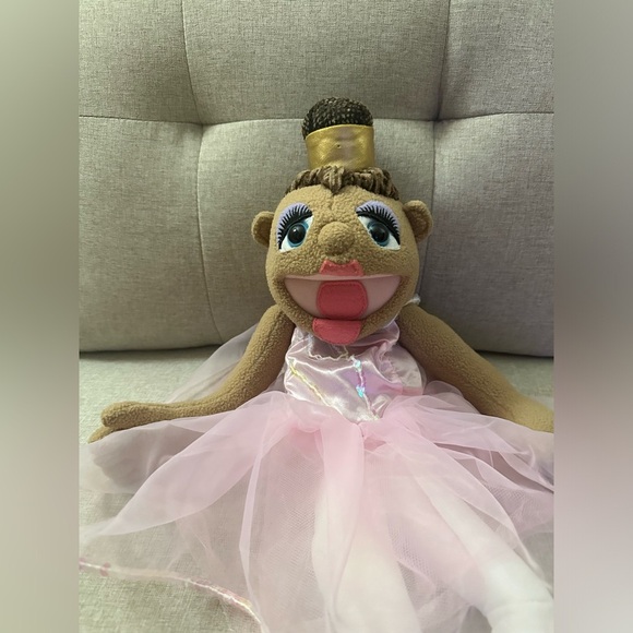 Melissa & Doug Plush Tina Prima Ballerina Puppet Toy Brown, White and Pink - Picture 4 of 6
